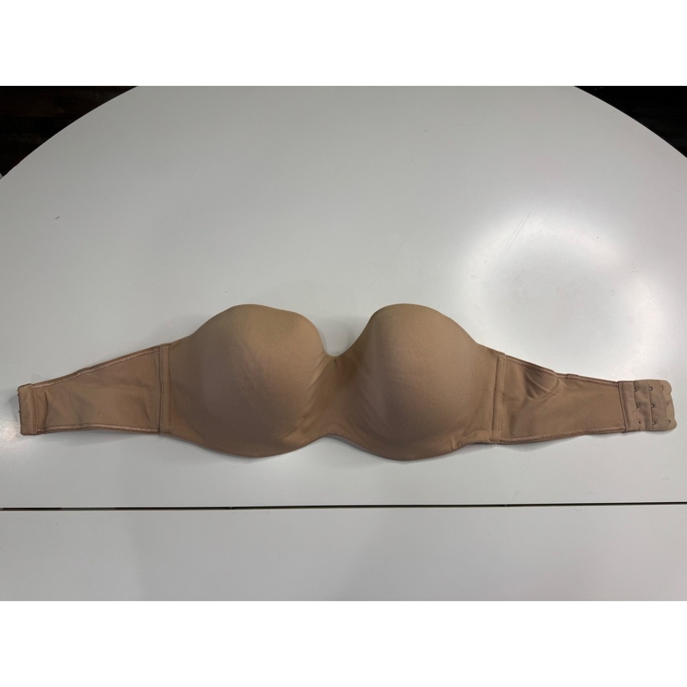 Victoria's Secret Body by Victoria Lined Strapless Bra Tan Nude 34DD Underwire